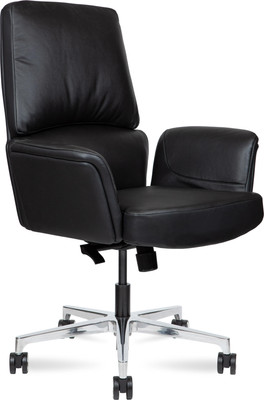 Кресло офисное Norden Bonno LB / HD-2204-1 L LB (черная кожа/алюминиевая база) -