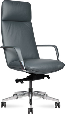 Кресло офисное Norden Neo / HD-2218-2 H grey (серая кажа/адюминиевая база) -