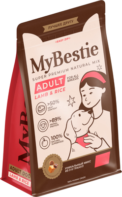 Сухой корм для собак MyBestie Adult с ягненком / 26100310/DOG (10кг) - 