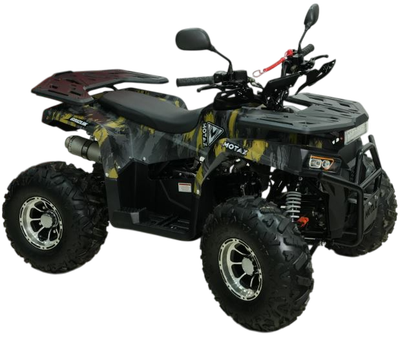 Квадроцикл Motax Grizlik Premium 150 (черный/желтый камуфляж) -