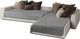 Чехол на диван Home One Comfort Дивандеки 160x90/210x90 / 436239 (темно-серый) -