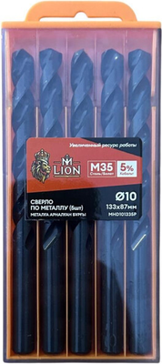 Набор сверл M-Lion По металлу 10.0x133мм / MHD101335P (5шт) -