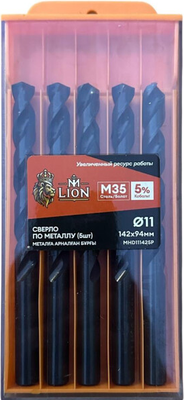 Набор сверл M-Lion По металлу 11.0x142мм / MHD111425P (5шт) -