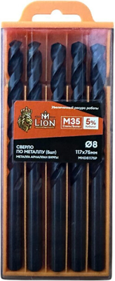 Набор сверл M-Lion По металлу 8.0x117мм / MHD81175P (5шт) -