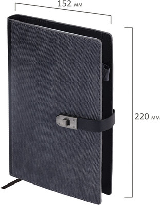 Ежедневник Brauberg Sirius / 116213 (160л, черный) - 