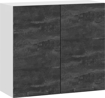 Шкаф навесной для кухни ТриЯ Детройт 1ВВ8 с двумя дверьми (белый/угольный камень) - 