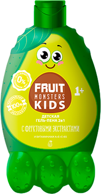 Пена для ванны детская Фрутомонстры Mega monsters Авокадо (400мл) -