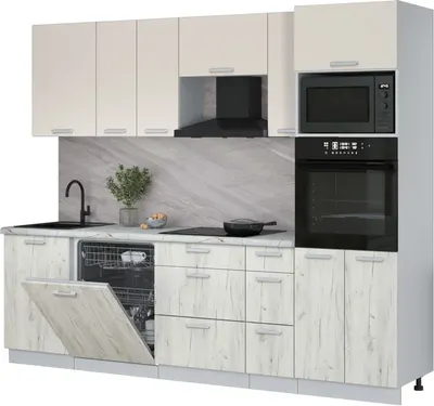 

Кухонный гарнитур, Мила Лайт 2.6-ПМ1