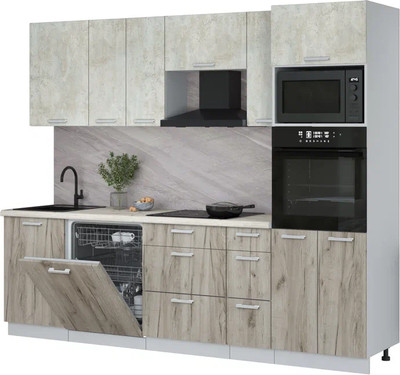 

Кухонный гарнитур, Мила Лайт 2.6-ПМ1