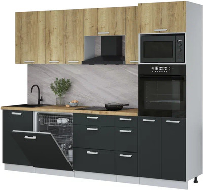 

Кухонный гарнитур, Мила Лайт 2.6-ПМ1