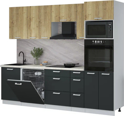 

Кухонный гарнитур, Мила Лайт 2.6-ПМ1