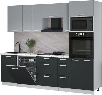 

Кухонный гарнитур, Мила Лайт 2.6-ПМ1