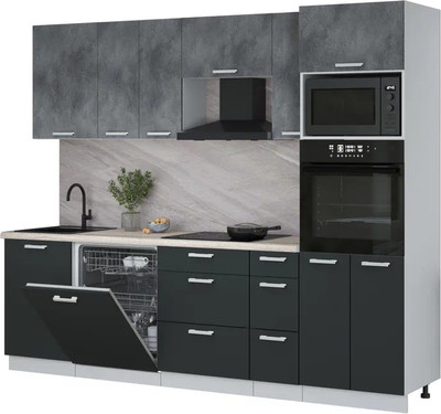 

Кухонный гарнитур, Мила Лайт 2.6-ПМ1