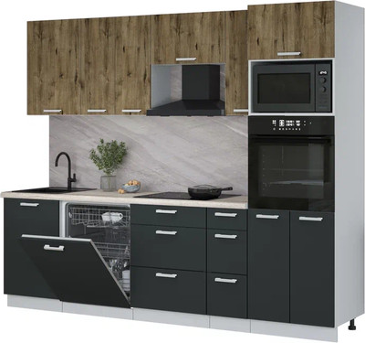 

Кухонный гарнитур, Мила Лайт 2.6-ПМ1