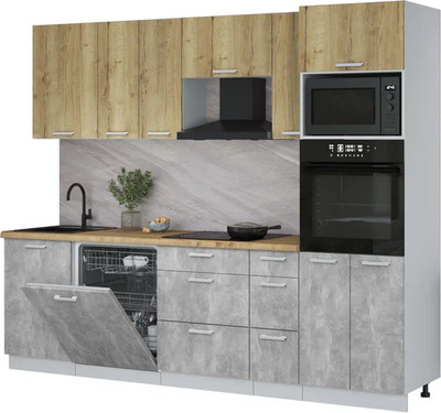 

Кухонный гарнитур, Мила Лайт 2.6-ПМ1