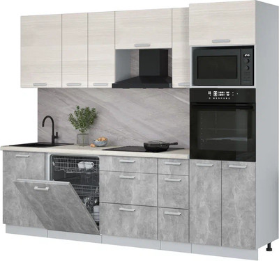 

Кухонный гарнитур, Мила Лайт 2.6-ПМ1