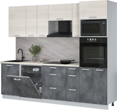 

Кухонный гарнитур, Мила Лайт 2.6-ПМ1