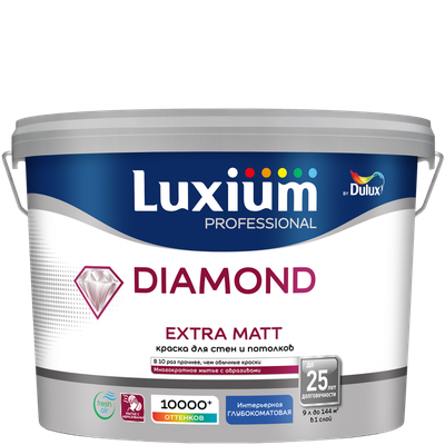 

Краска, Luxium Prof Diamond Extra Matt BW