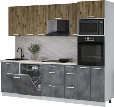 

Кухонный гарнитур, Мила Лайт 2,6-ПМ1