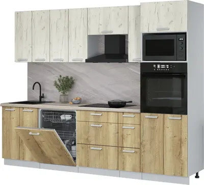 

Кухонный гарнитур, Мила Лайт 2.7-ПМ1