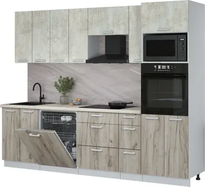 

Кухонный гарнитур, Мила Лайт 2.7-ПМ1