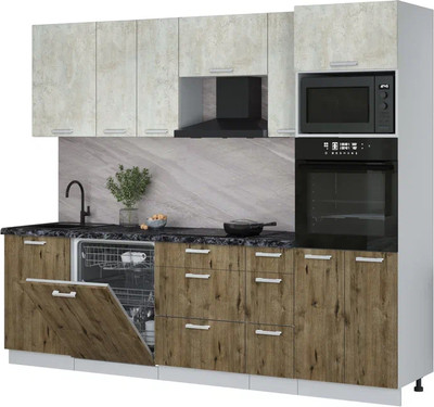 

Кухонный гарнитур, Мила Лайт 2.6-ПМ1