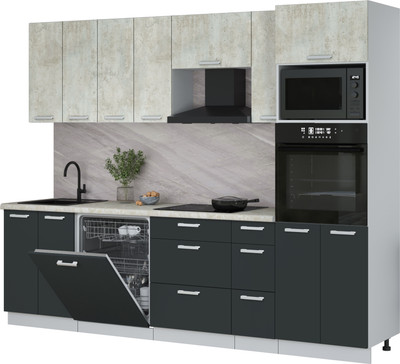 

Кухонный гарнитур, Мила Лайт 2.7-ПМ1