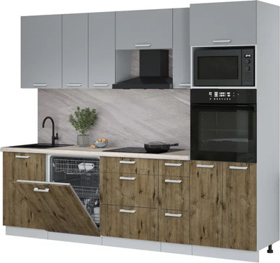 

Кухонный гарнитур, Мила Лайт 2.6-ПМ1