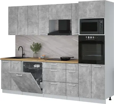 

Кухонный гарнитур, Мила Лайт 2.7-ПМ1