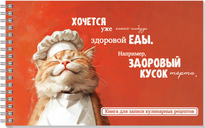 

Записная книжка, Для записи рецептов. Кот-повар / 71643