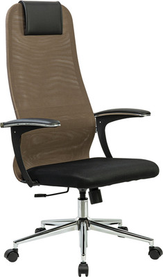 Кресло офисное Brabix EX-801 / 532920 (черный/коричневый) - 
