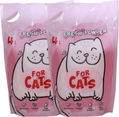 Наполнитель для туалета For Cats Силикагелевый Звездная пыль / TUZ024 (2x4л/1.55кг АКЦИЯ) - 