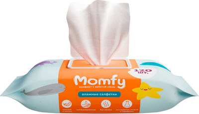 Влажные салфетки детские Momfy 120шт -