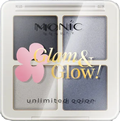 Палетка теней для век Monic Beauty Glam&Glow! Unlimited All Day Color тон 03 Denim Mood -