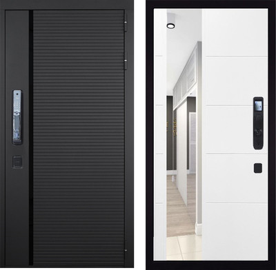 Входная дверь ГРАНИТ Пиано Смарт 83 (96x207, правая) -