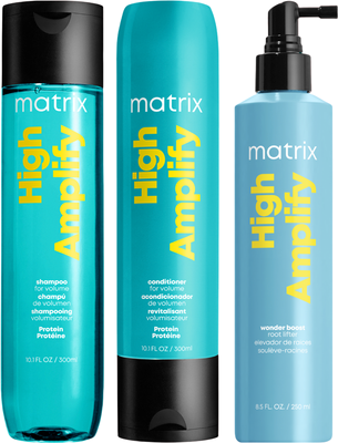 Набор косметики для волос MATRIX High Amplify Шампунь 300мл+Кондиционер 300мл+Спрей Вандер 250мл -