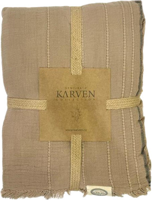 

Плед, Муслиновый Евро 220x240 / PL029 IZGI v3/Koyu kahve