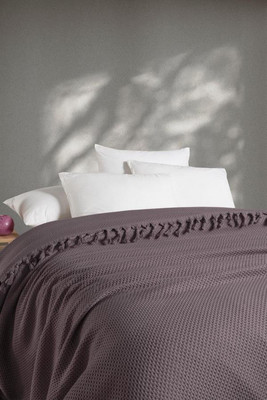 

Плед, Charla Sacakli Хлопок Евро 210x240 / PL031v6/Mor