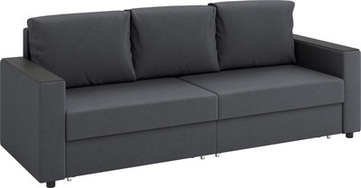 Диван Олмеко Гермес 3-х местный (велюр Parma 27 темно-серый) - 