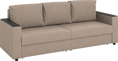 Диван Олмеко Гермес 3-х местный (рогожка светло-бежевая) - 