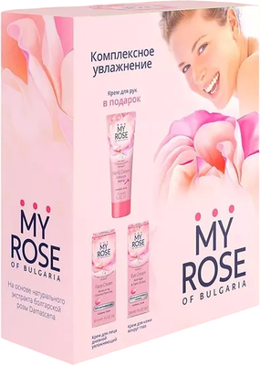 Набор косметики для лица и тела My Rose Крем для лица увлажняющий 50мл+Крем д/век 20мл+Крем д/рук 75мл -