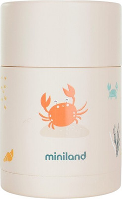 Термос для еды Miniland Food Thermy Ocean Crabsy / 89642 (600мл, бежевый/крабы) - 