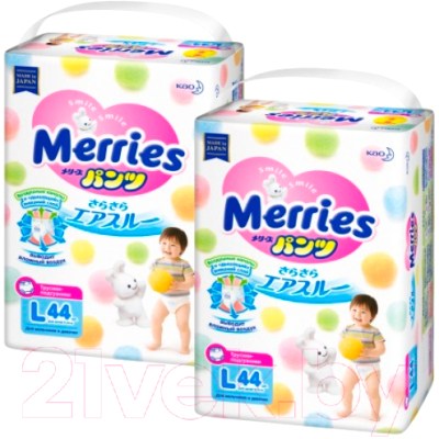 Подгузники-трусики детские Merries Box L (88шт)