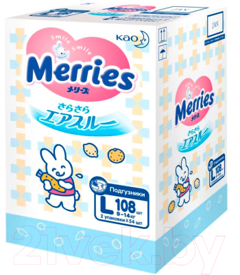 Подгузники детские Merries Box L (108шт)