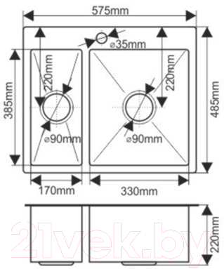 Мойка кухонная Melana ProfLine 3.0/200 / H575485S