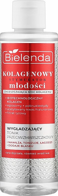 Тоник для лица Bielenda Collagen Youth Stimulator Смягчающий против морщин (200мл) - 