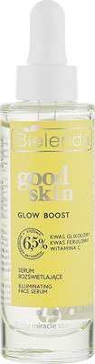 Сыворотка для лица Bielenda Good Skin Glow Boost с гликолевой, феруловой кислотами и вит C (30мл) - 