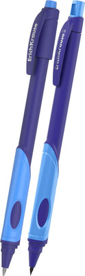 Ручка шариковая Erich Krause Neon 0.5 + карандаш ErgoLine Kids / 63120 (синий) - 