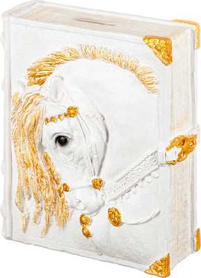 Копилка Elan Gallery Лошадь / 140412 (белый перламутр/золото) -