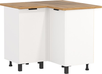 Шкаф-стол кухонный Олмеко Венера угловой (белый/белый/дуб вотан/белый) -